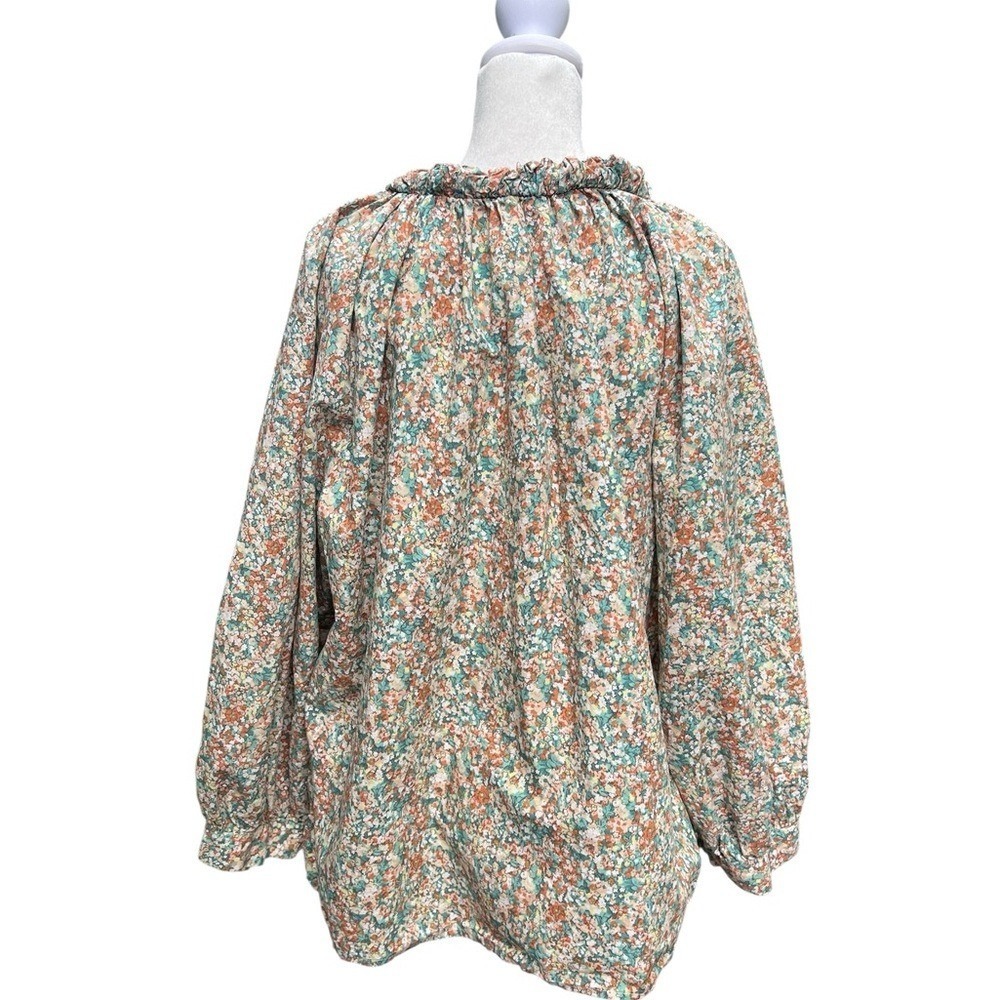 Rails Amal Cassia Tie Neck  Floral‎ Blouse Size Large Boho - Picture 3 of 7